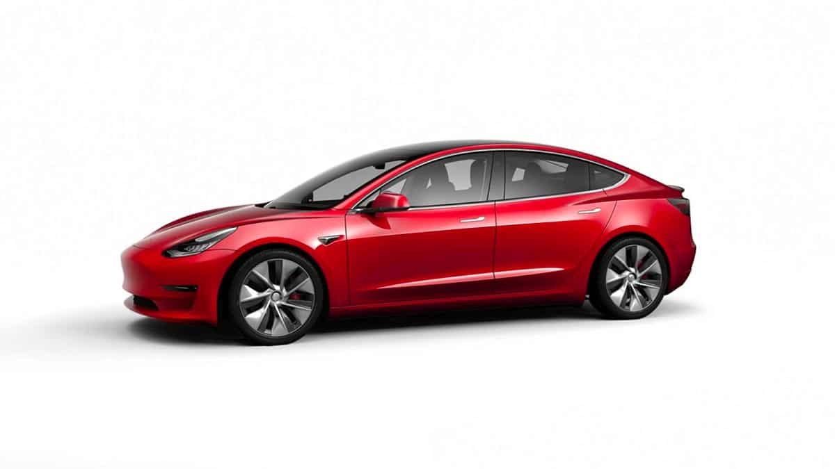 Imagen del diseño del Tesla Model 3 que se fabrica en China